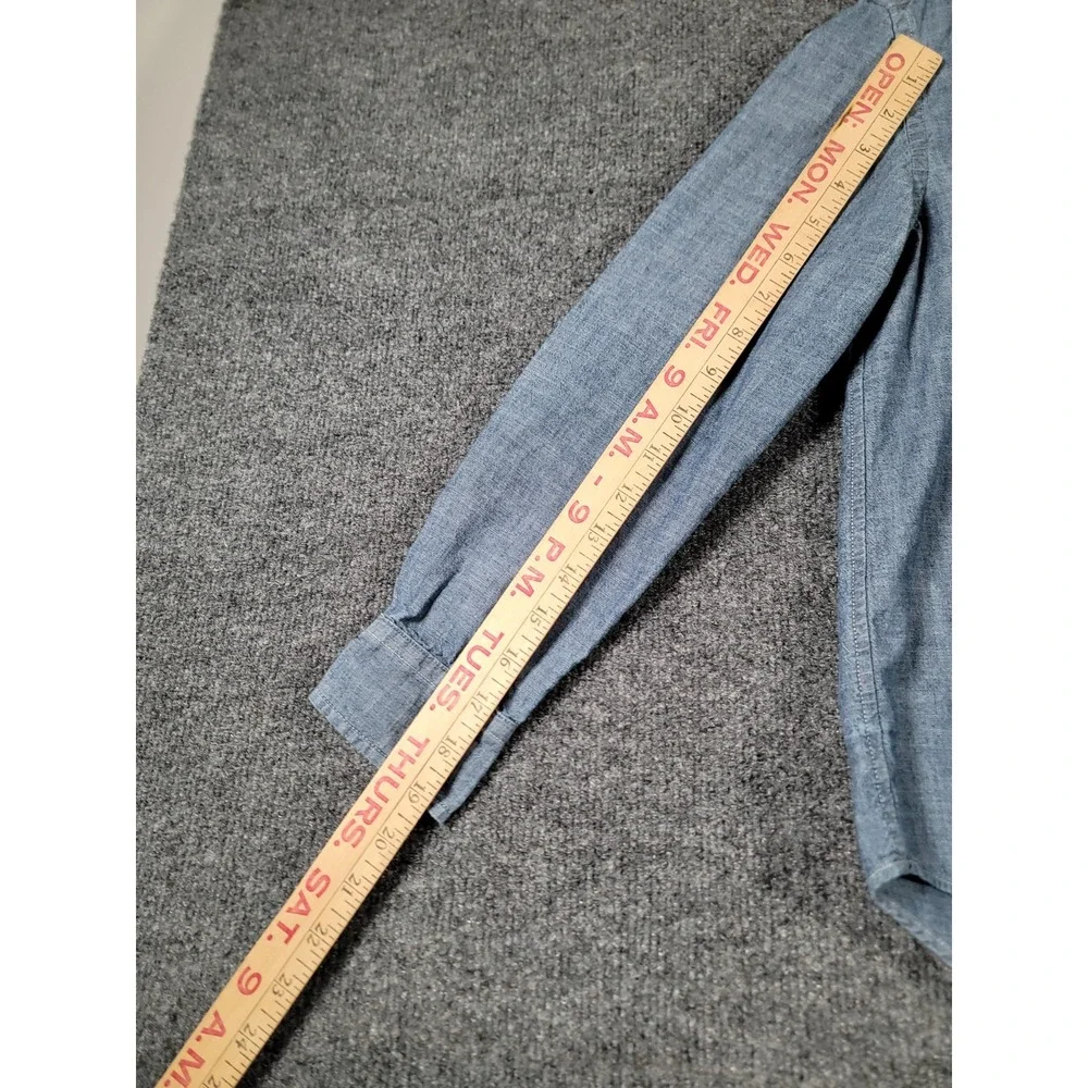 Polo Ralph Lauren Shirt Boys Medium (10-12) Blue Long Sleeve Button Up Chambray